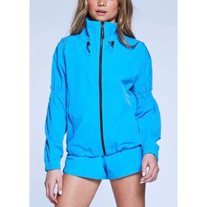 NWT Jo + Jax Ice Blue Icon Legend Lightweight Windbreaker Jacket Women's XS